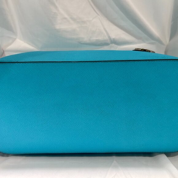 Michael Kors Aquamarine/Silver Safiano Leather Tote Bag - Picture 5 of 12